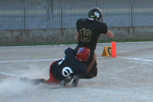 L'U18 tarantino Roberto D'Agostino al placcaggio